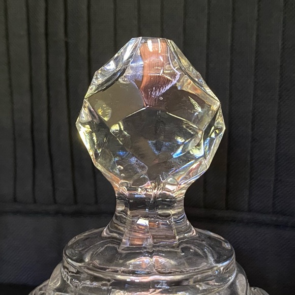 Sugar Creamer Set with Tray - Crystal Clear Industries/Poland -Hand Cut Crystal - Picture 6 of 11